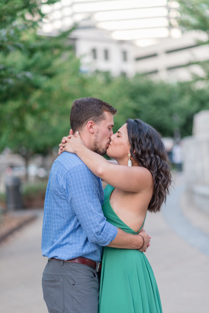 Uptown Charlotte Engagement at the Green