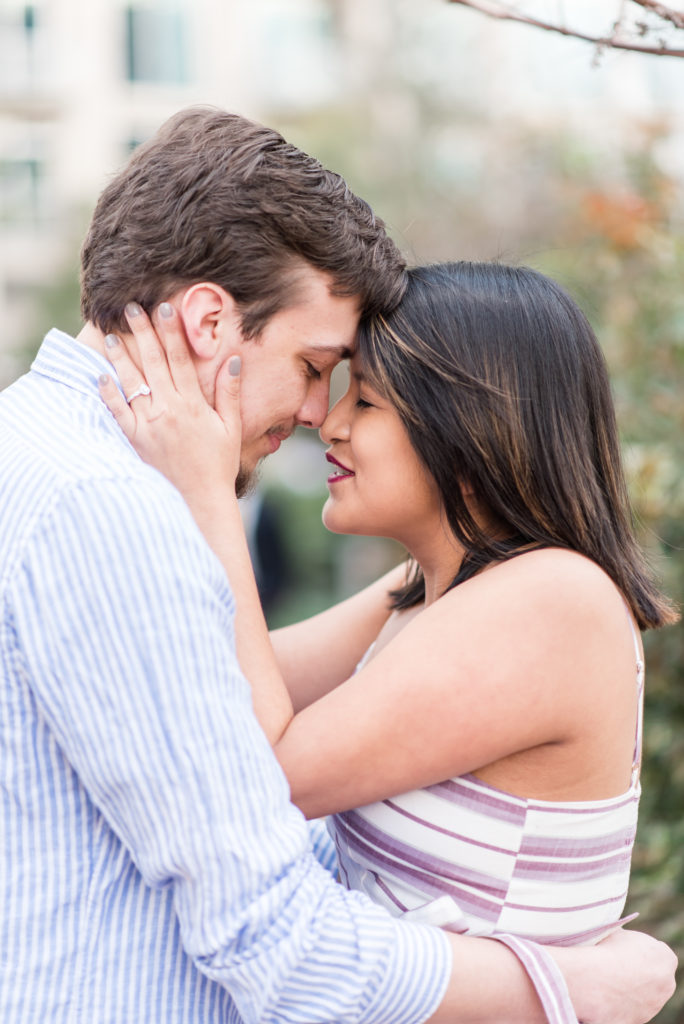 A Charlotte Engagement; Romare Bearden Park; Engaged; Engagement; Charlotte North Carolina; Engagement session