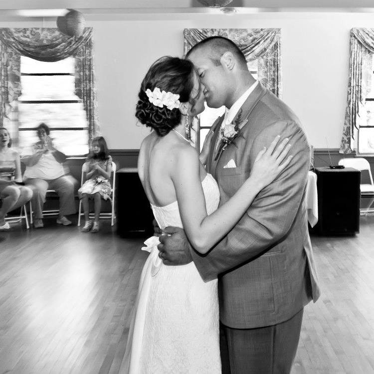 Our first dance photo from our wedding story