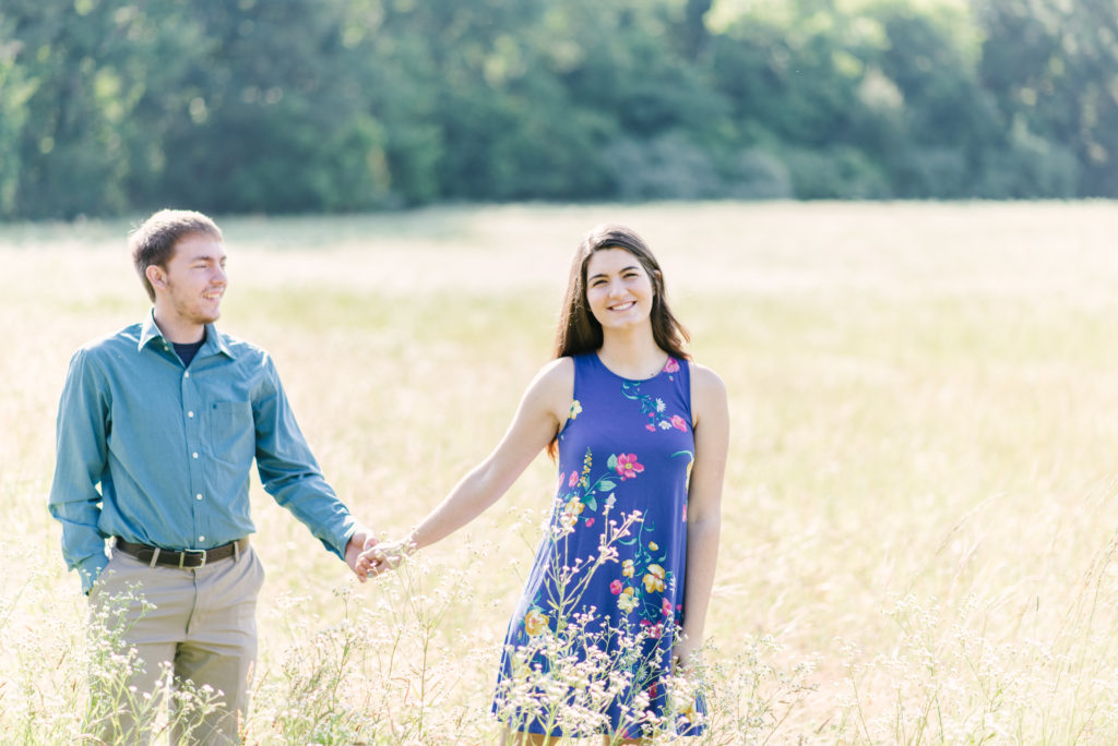 Elsa and Gabe's Virginia countryside engagement photography session