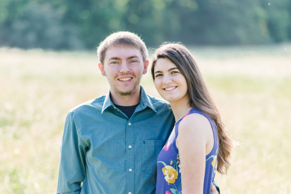 Elsa and Gabe's Virginia countryside engagement portrait session