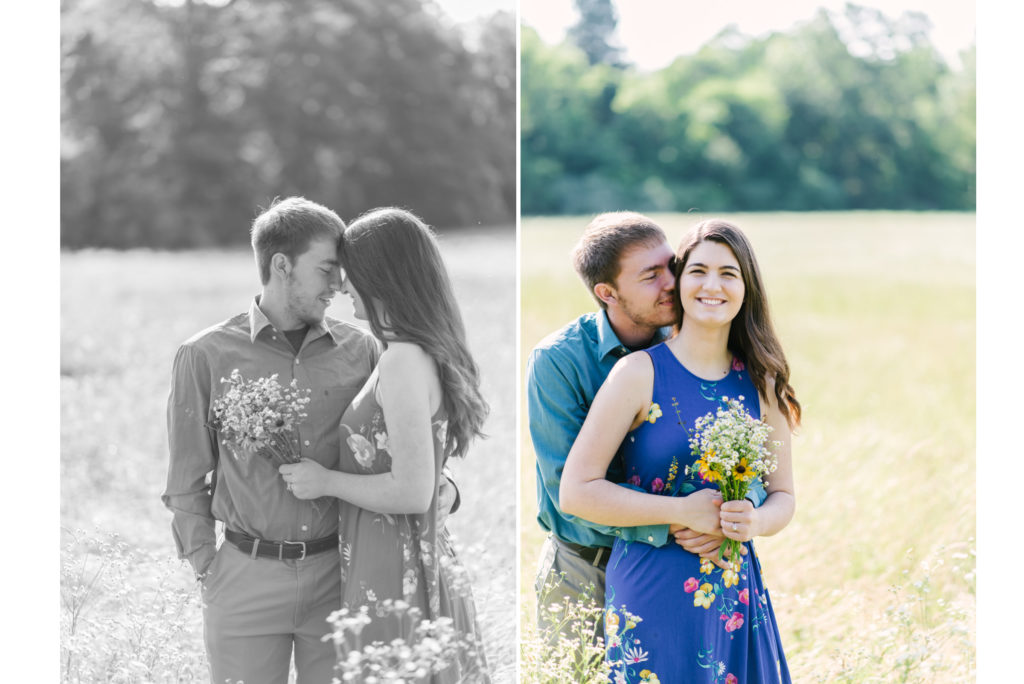 a Virginia countryside engagement; engagement portraits; engaged; couple