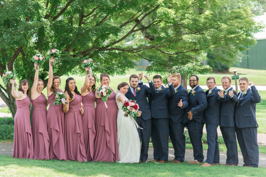 Roanoke Country Club Wedding; bridal party