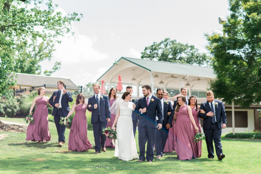 Roanoke Country Club Wedding; bridal party; wedding party