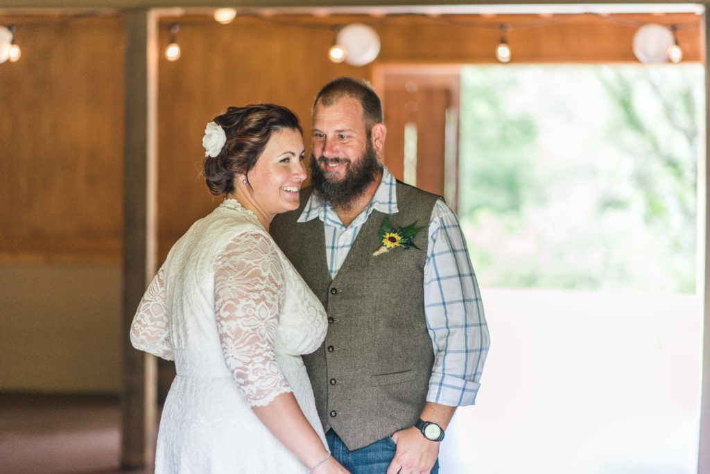 Vintage Barn wedding; Cherokee NC wedding venue; Western NC wedding; NC Smoky Mountain Wedding; NC Smokies; wedding photography; bride and groom first look