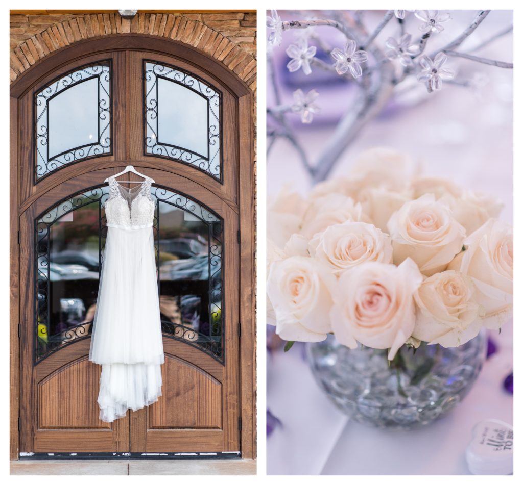 View at Emerald Lake Wedding details; bridal details; charlotte wedding; wedding flowers; wedding dress; wedding gown