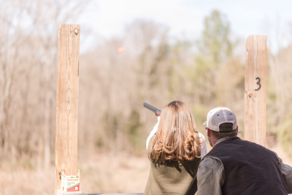 Shooting clays at North Corner Haven, farm in 
Lancaster, SC near Charlotte
