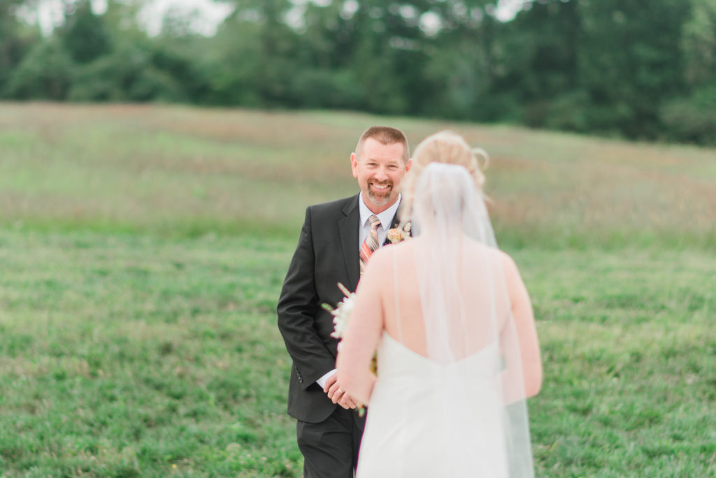 Father-daughter first look at Hazelwood Weddings