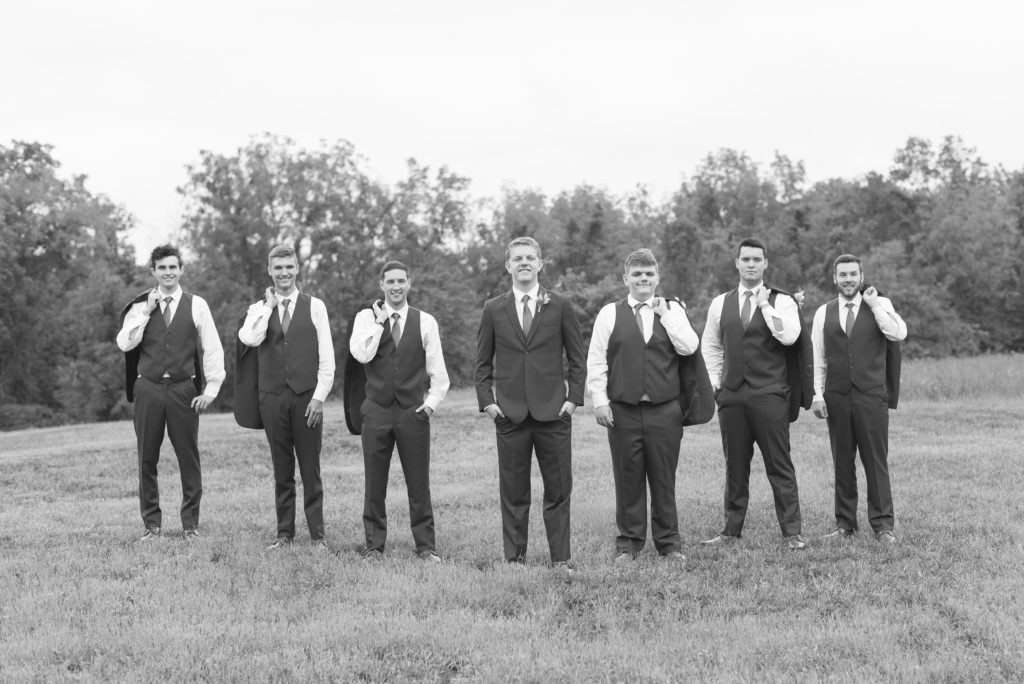 Groom and groomsmen at Hazelwood Weddings